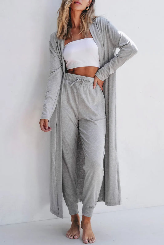 Lay Day Long Sleeve Cardigan and Pants Lounge Set